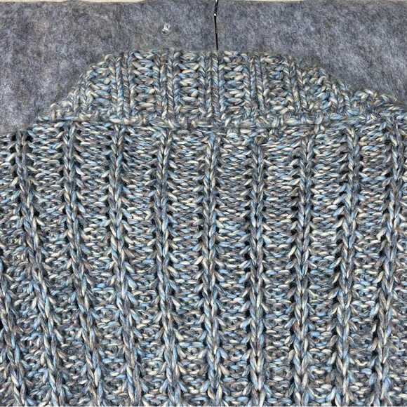 Free People Wool Blend Knitted Chunky Boxy Cozy Long Cardigan Sweater - M - Picture 14 of 16